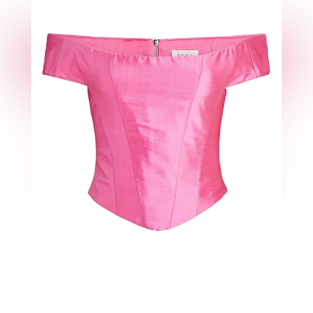 ROZIE CORSETS
Off-The-Shoulder Silk Corset Top